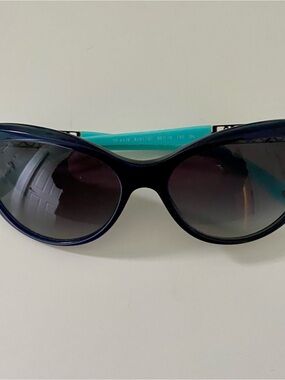 Tiffany & Co. Women's Cat-Eye Sunglasses in Navy and Teal